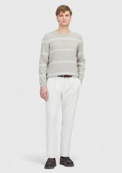 Beiges Strick-Sweatshirt