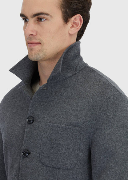 Blazer aus Wollmischung in regulärer Passform, Farbe Hard Coal