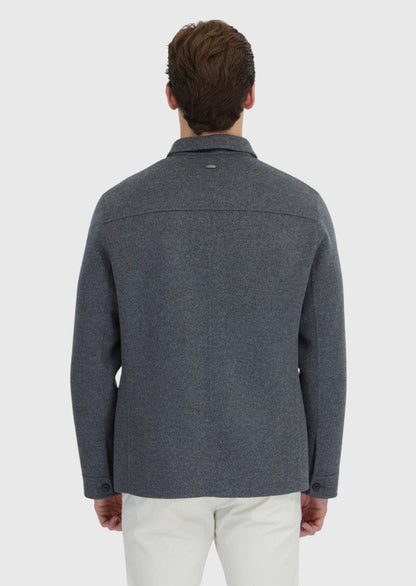 Blazer aus Wollmischung in regulärer Passform, Farbe Hard Coal