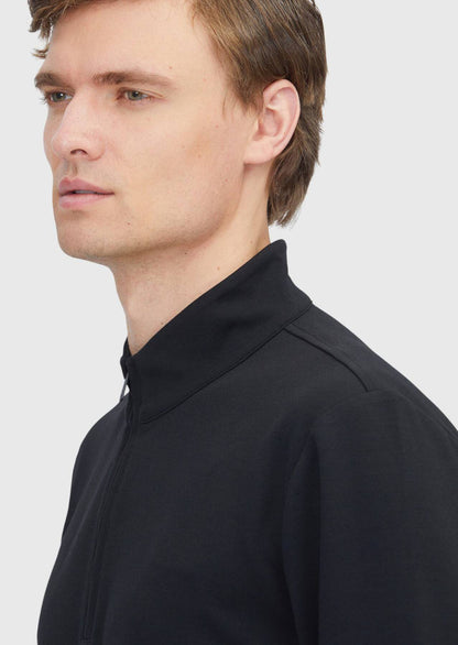Schwarzes, schlichtes Rollkragen-Sweatshirt
