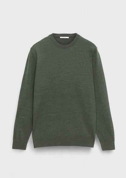 Khakifarbenes Strick-Sweatshirt