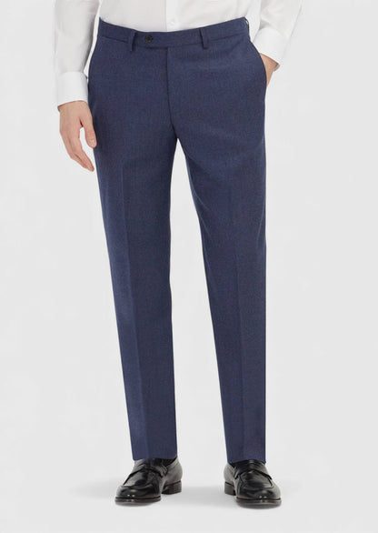 Helle marineblaue Wollhose Regular Fit