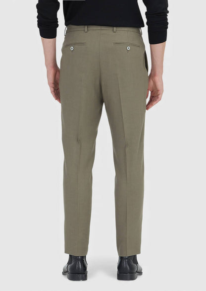 Freizeithose aus Wollmischgewebe mit normaler Passform von Mink Weaving