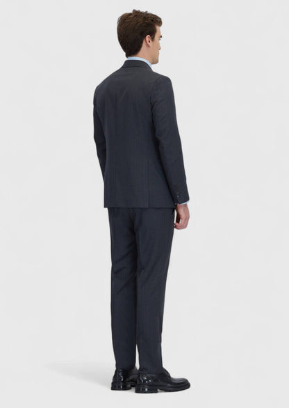 Hard Coal Striped Zeroweight Slim Fit Anzug aus 100% Wolle