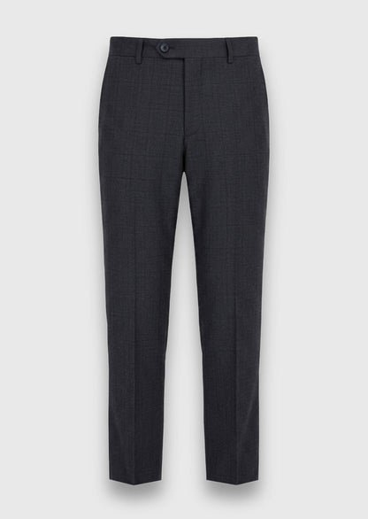 Anzug aus 100 % Wolle, kariert in der Farbe Hard Coal, Zeroweight Slim Fit
