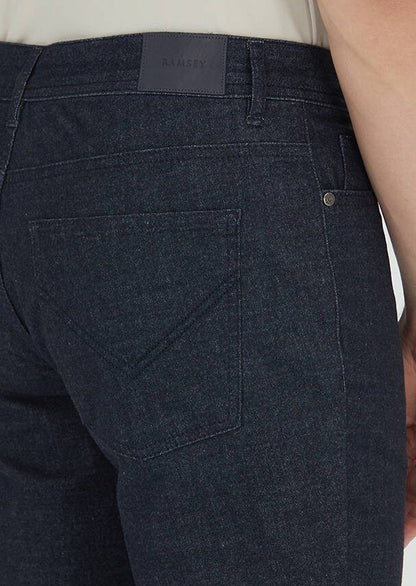 Marineblaue Baumwoll-Mix Hose Regular Fit