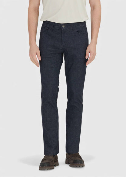 Marineblaue Baumwoll-Mix Hose Regular Fit
