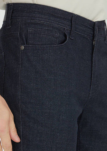 Marineblaue Baumwoll-Mix Hose Regular Fit