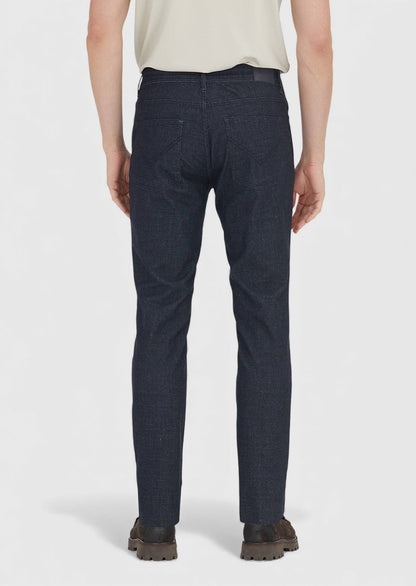 Marineblaue Baumwoll-Mix Hose Regular Fit