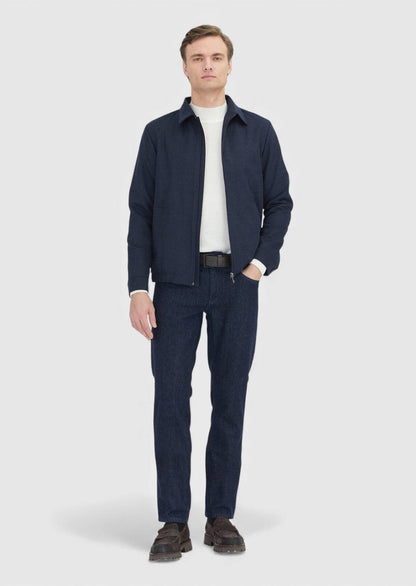 Marineblaue Hemdjacke