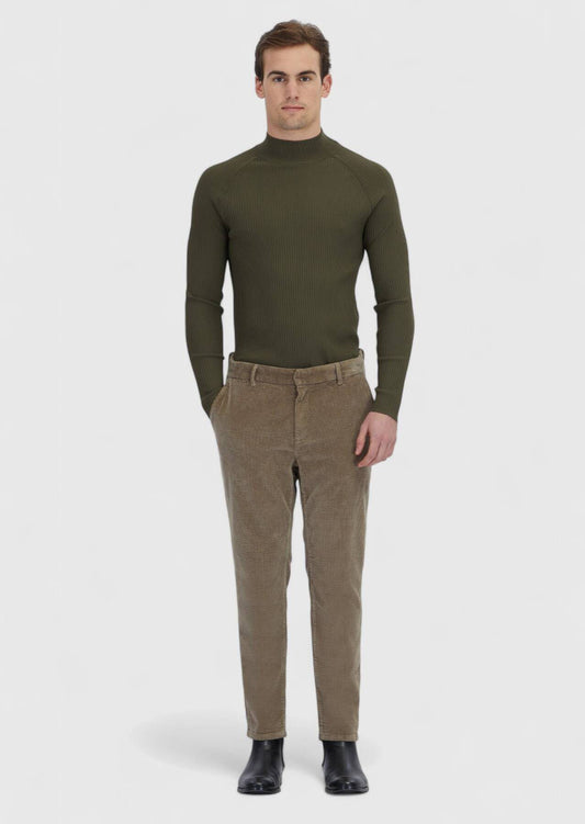 Jogginghose aus Baumwollmischgewebe mit Mink-Webmuster