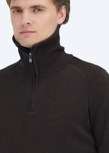 Braunes Strick-Sweatshirt