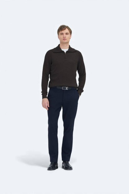 Braunes Strick-Sweatshirt