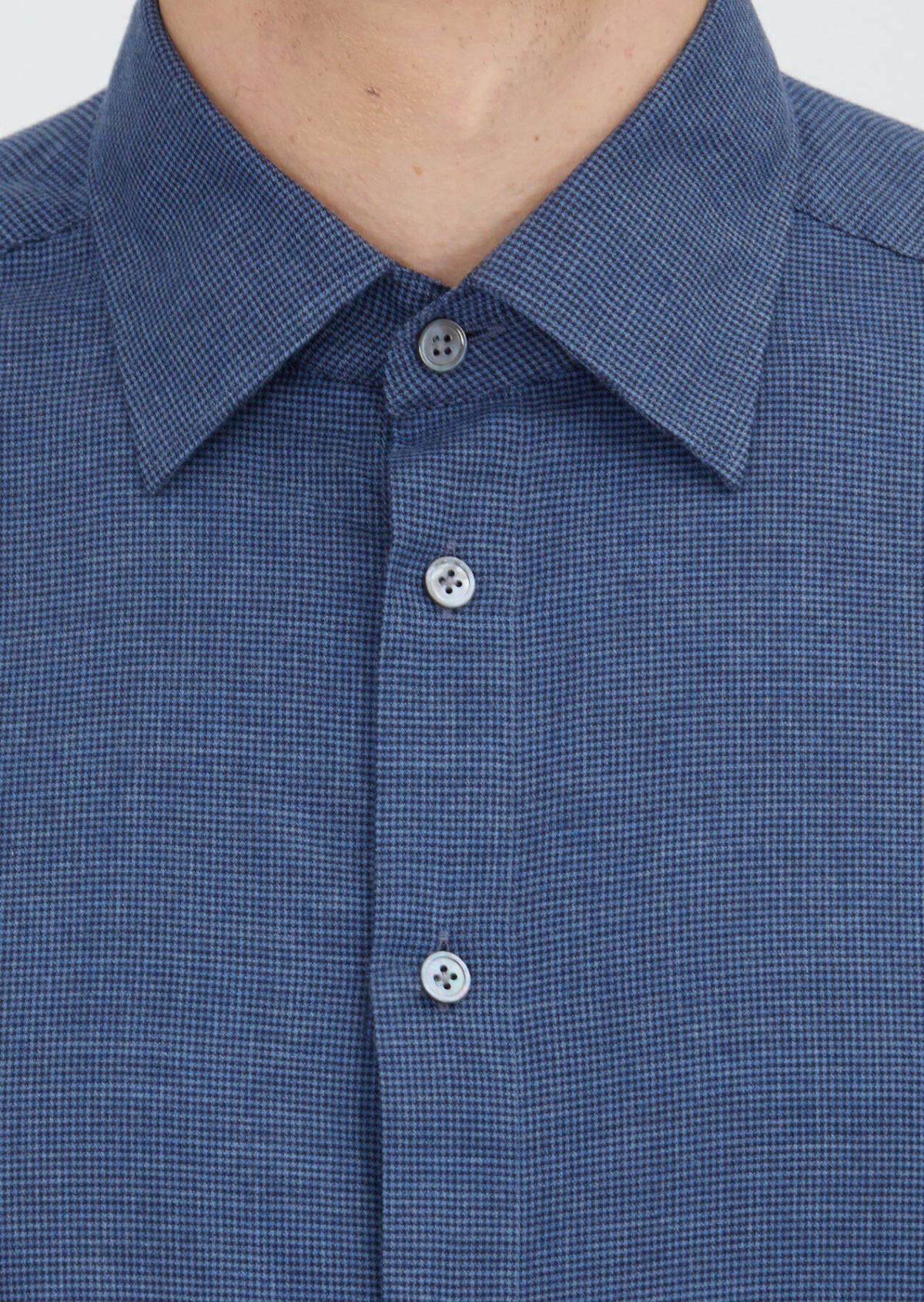 Indigo Casual Fit Weaving Casual Hemd aus 100% Baumwolle