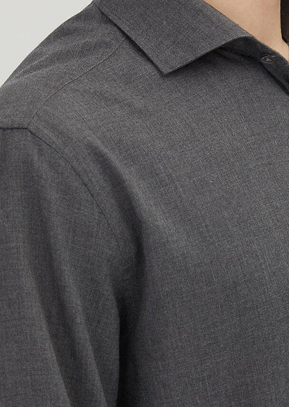 Kohlefarbiges Casual Fit Baumwollhemd