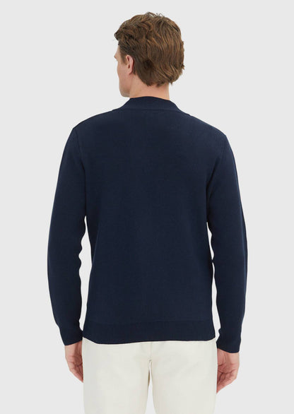 Marineblauer Feinstrick-Cardigan