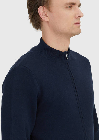 Marineblauer Feinstrick-Cardigan