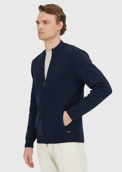 Marineblauer Feinstrick-Cardigan