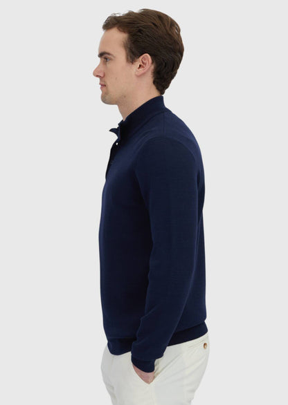 Marineblaues Strick-Sweatshirt