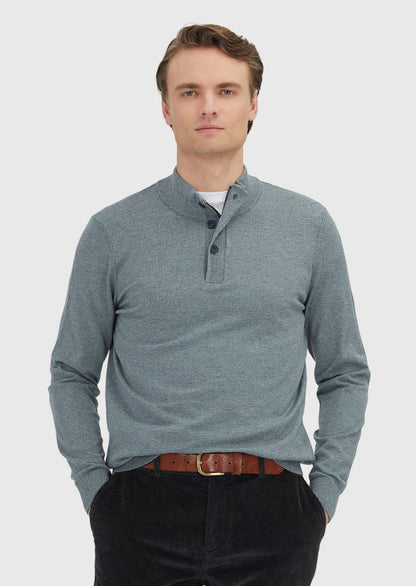 Graues Strick-Sweatshirt