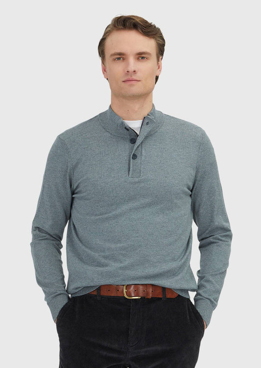 Graues Strick-Sweatshirt