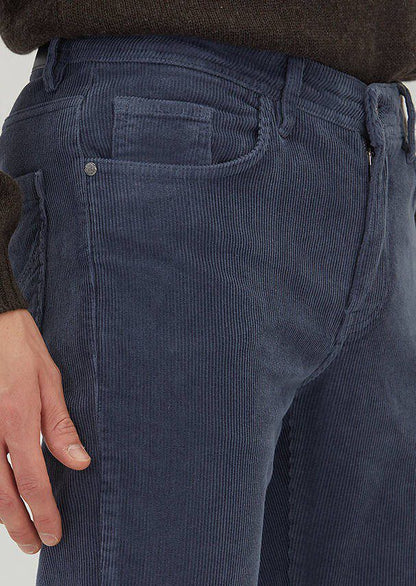 Blaue Velours Casual Baumwollhose