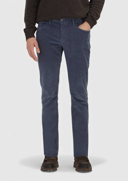 Blaue Velours Casual Baumwollhose