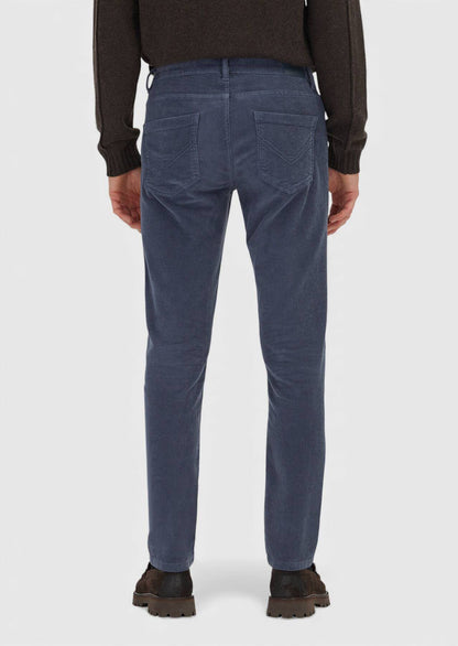 Blaue Velours Casual Baumwollhose