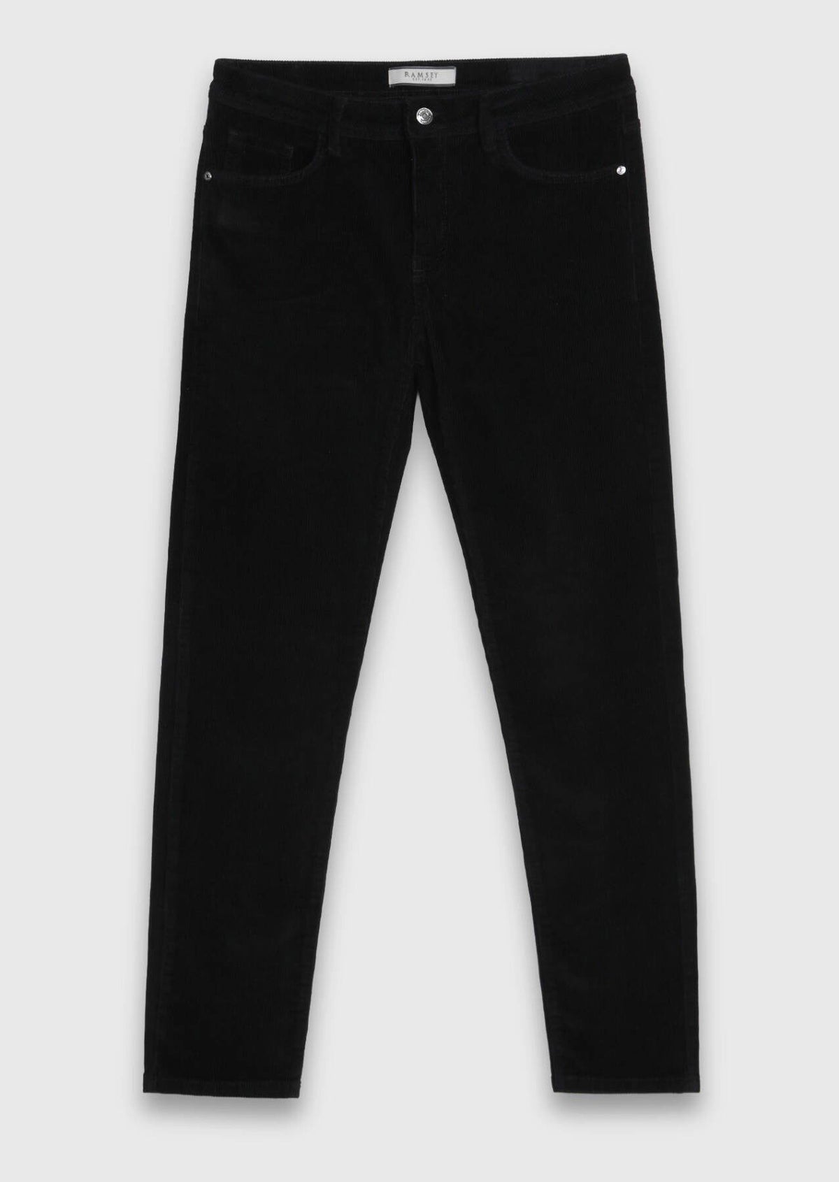 Schwarze Velours Casual Baumwollhose