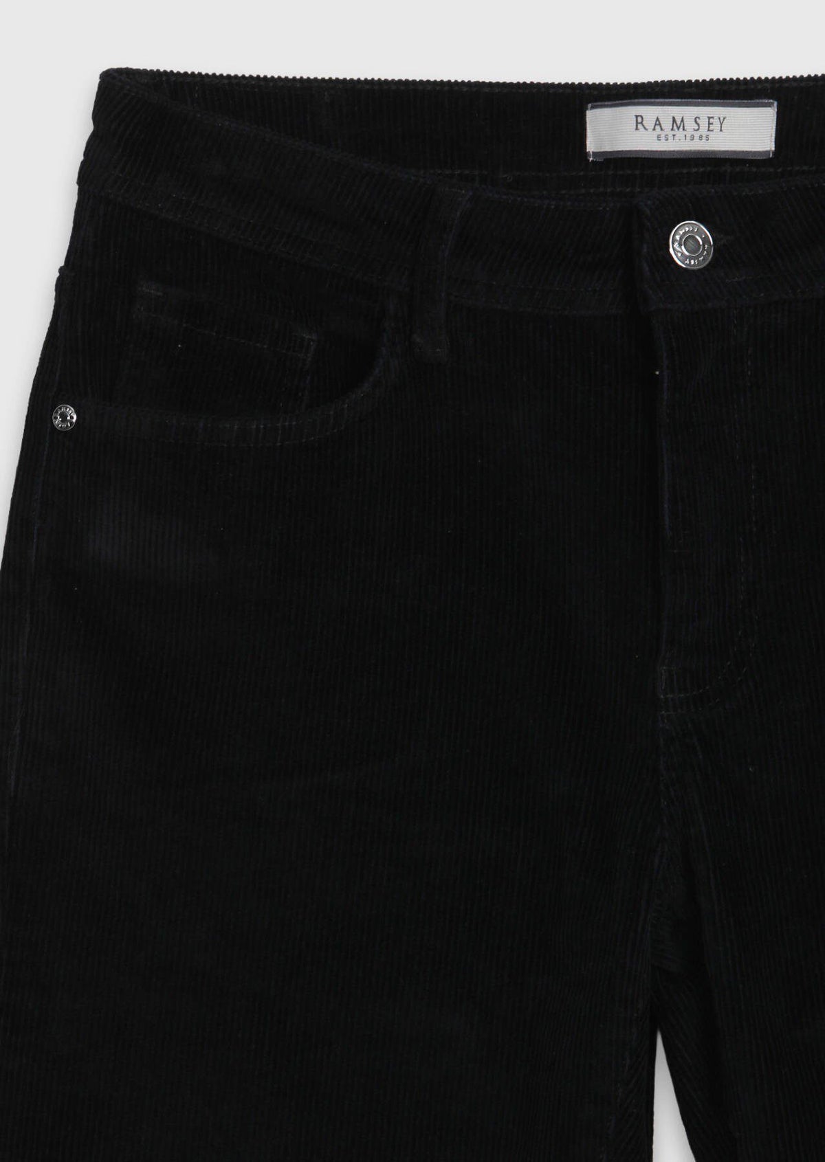 Schwarze Velours Casual Baumwollhose
