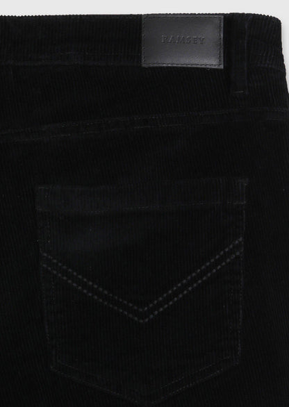 Schwarze Velours Casual Baumwollhose