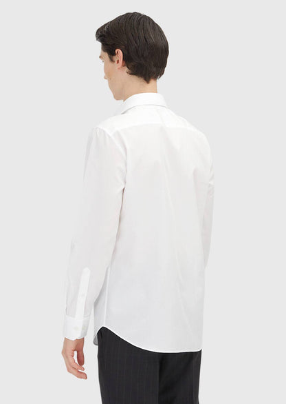 Weißes Klassisches Baumwollhemd Regular Fit