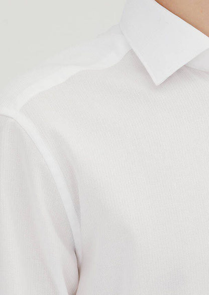 Weißes Klassisches Baumwollhemd Regular Fit