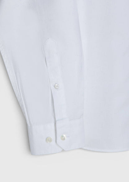 Weißes Casual Fit 100% Baumwollhemd