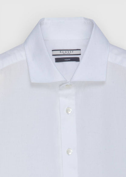 Weißes Casual Fit 100% Baumwollhemd