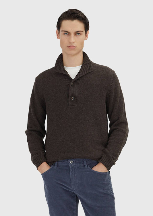 Braunes Strick-Sweatshirt