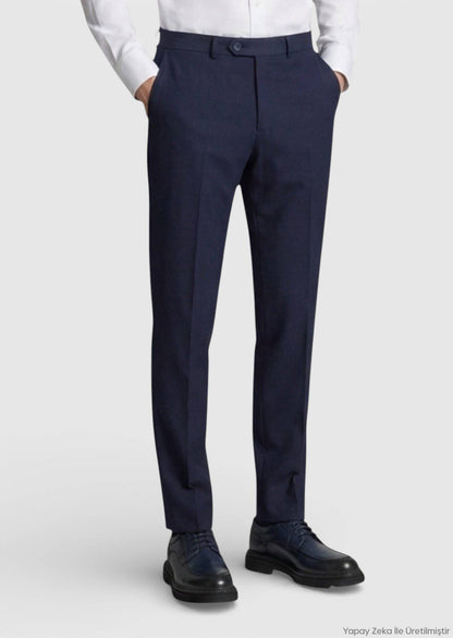 Marineblaue moderne Wollhose, klassisch