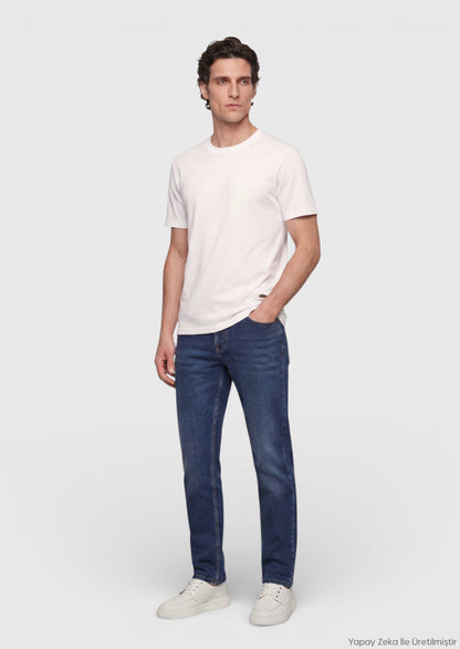 Weißes schlichtes T-Shirt