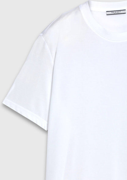 Weißes schlichtes T-Shirt