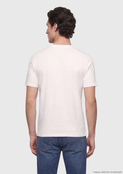 Weißes schlichtes T-Shirt