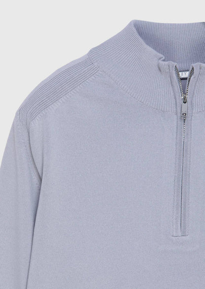 Graues Strick-Sweatshirt