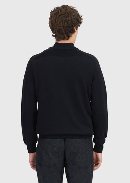 Schwarzes Strick-Sweatshirt