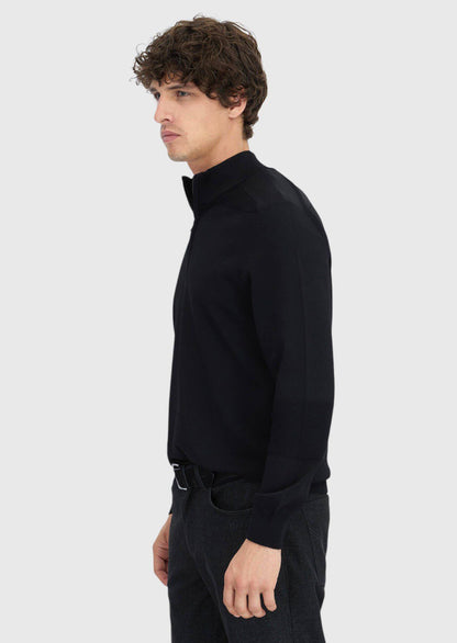 Schwarzes Strick-Sweatshirt