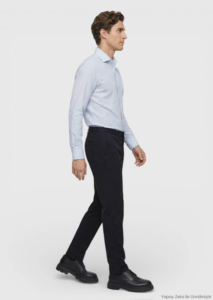 Marineblaue Web-Jogginghose Casual