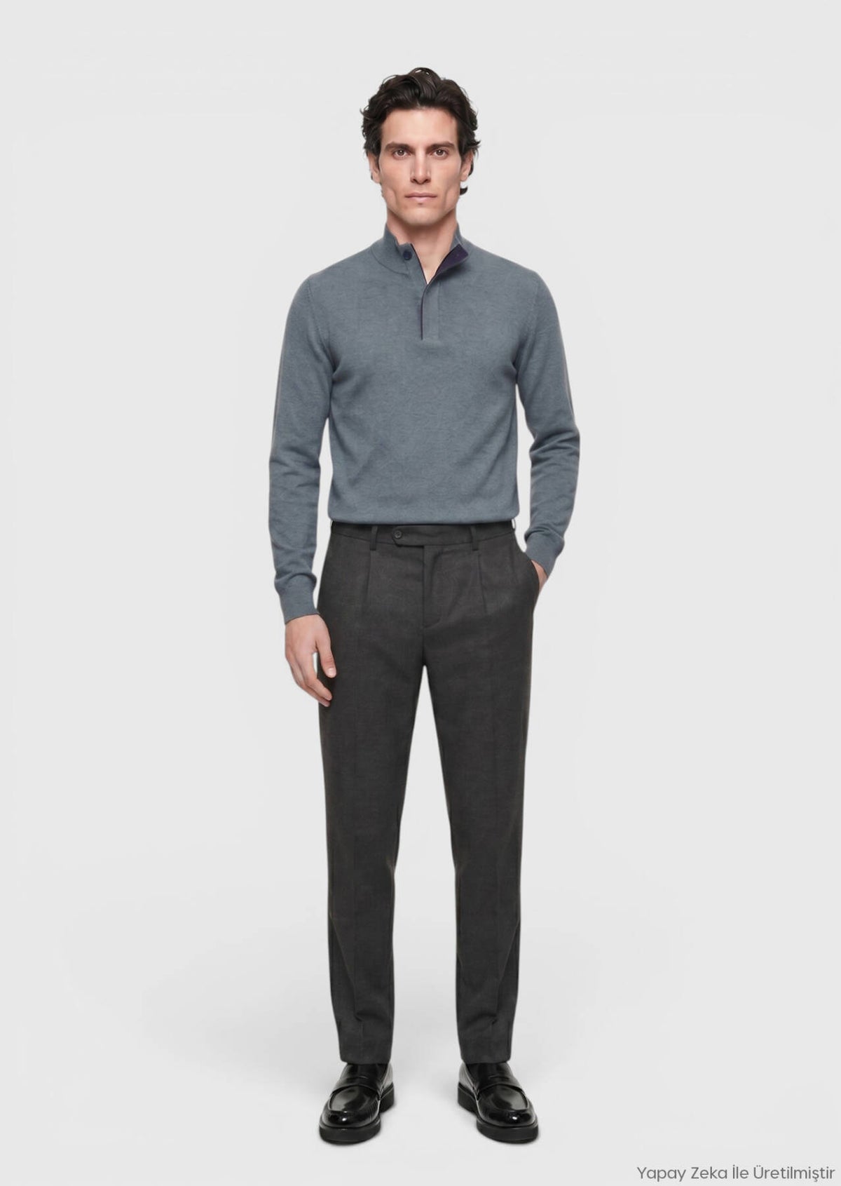 Braune moderne Casual-Hosen aus Velours