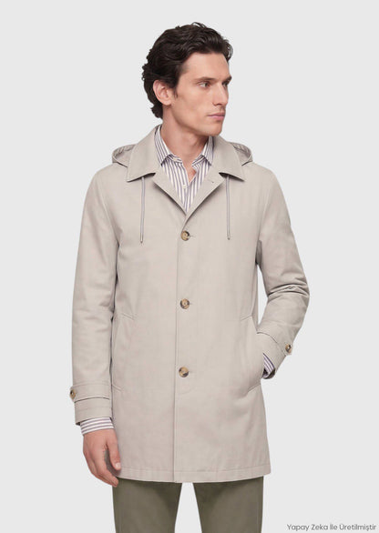Sandy Regular Fit Kapuzen Regenjacke