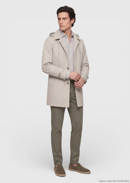 Sandy Regular Fit Kapuzen Regenjacke