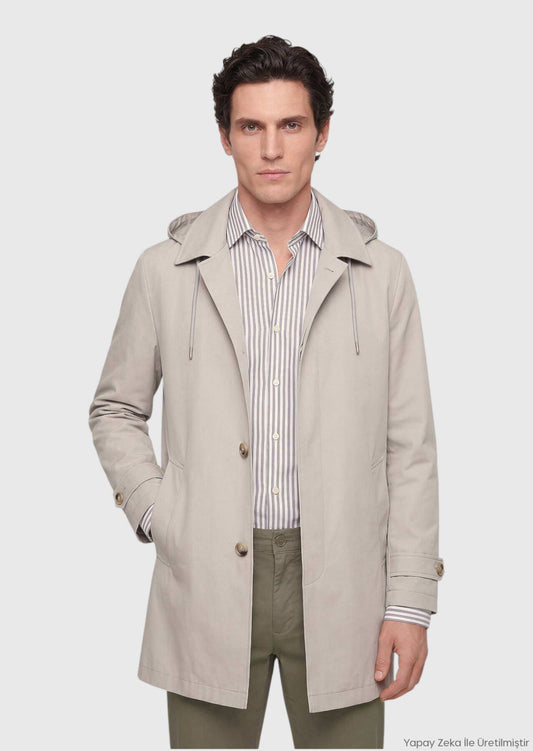 Sandy Regular Fit Kapuzen Regenjacke