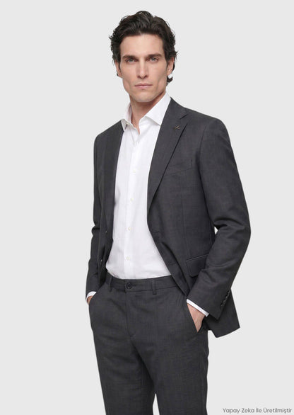 Hartkohle Modern Fit Wollanzug