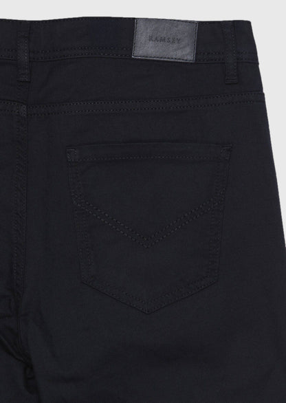 Schwarze Baumwollhose Regular Fit